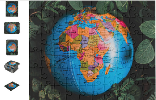African Continent Puzzle Box set